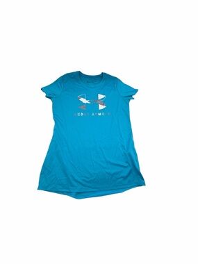 Preowned Under Armour Girls' Tech Big Logo Short Sleeve 1351636 YLG/LG/G